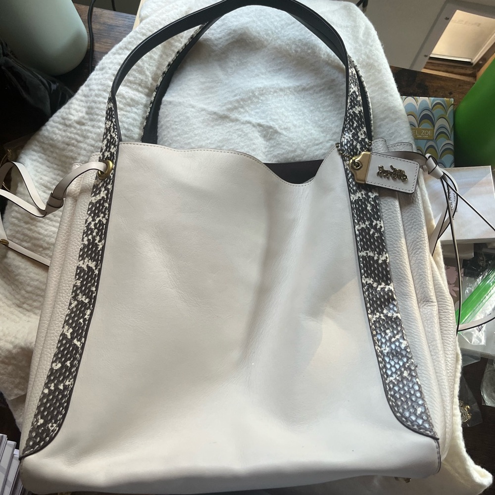 Coach Harmony Hobo In Colorblock With Snakeskin Detail - NWOT